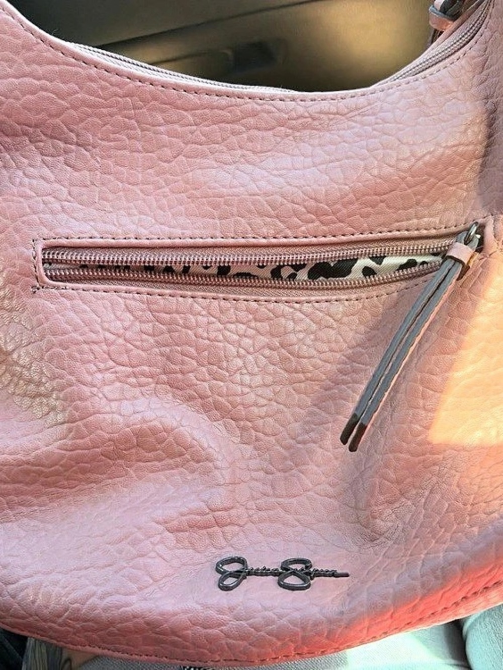 Jessica Simpson Pink Pebbled Hobo Bag